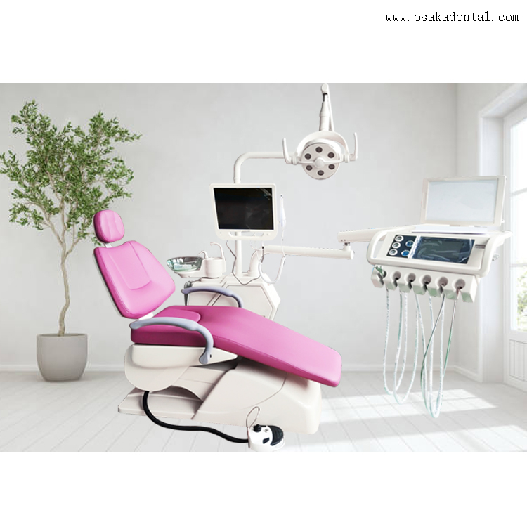 Unité de chaise dentaire de haute qualité avec chaise dentaire en cuir souple avec caméra orale