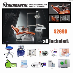 Ensemble d'unité dentaire à levier élevé avec option complète, unité dentaire de luxe pour clinique dentaire OSA-S1 Option 21