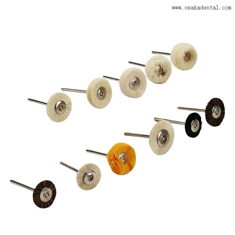 Petites brosses de polissage dentaire avec poignée