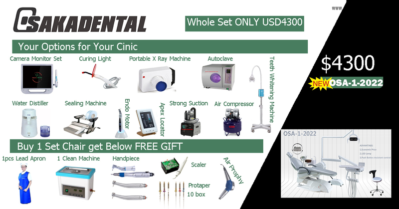 Ensemble d'unités dentaires avec option complète pour utilisation en clinique 