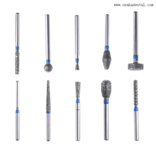Fraises diamantées pour pièces à main dentaires à grande vitesse