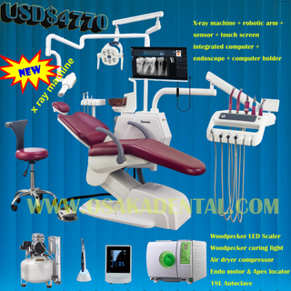 Unité dentaire à siège souple et grand pour utilisation en clinique Fauteuil dentaire avec option pour utilisation en clinique dentaire OSA-A2