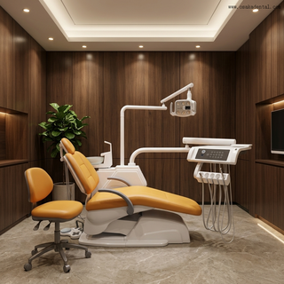 Fauteuil dentaire haut de gamme avec plateau à instruments à écran tactile