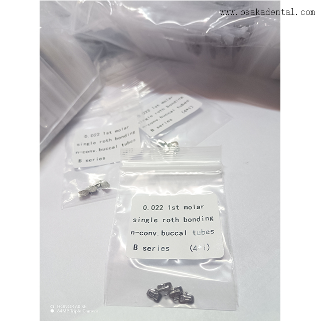 Tube buccal orthodontique dentaire avec numéro