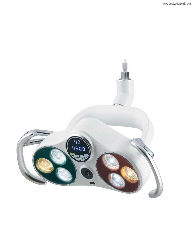 Lampe chirurgicale à capteur de fonctionnement dentaire, avec enregistrement par caméra vidéo, avec bras à installer sur le moniteur