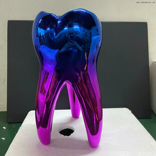 Sculpture de dent en résine 3D – Décoration d'art dentaire moderne pour clinique dentaire