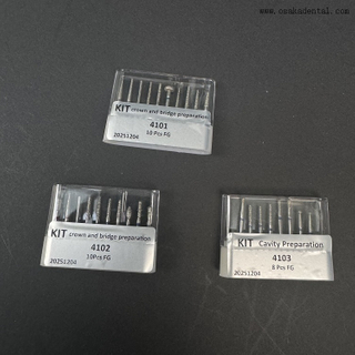 Kits de fraises diamantées dentaires FG, préparation de couronnes et de ponts. pour OSA-4101-4102-4103 antérieur