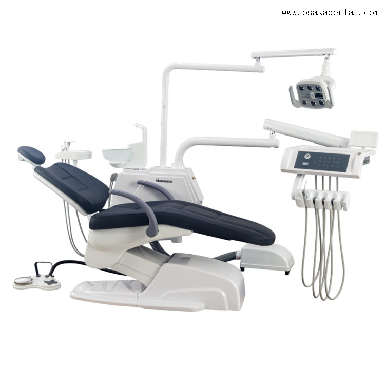 Produit de chaise dentaire de luxe avec un tabouret de dentiste, prix des équipements d'unité dentaire, chaise d'occasion