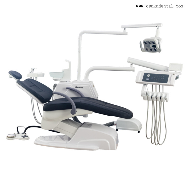 Produit de chaise dentaire de luxe avec un tabouret de dentiste, prix des équipements d'unité dentaire, chaise d'occasion