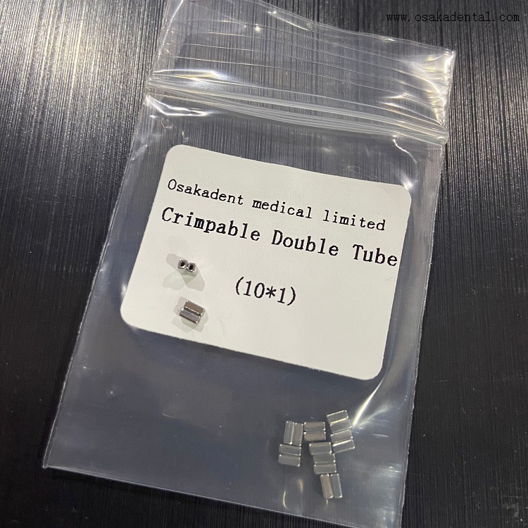 Double tube à sertir orthodontique dentaire