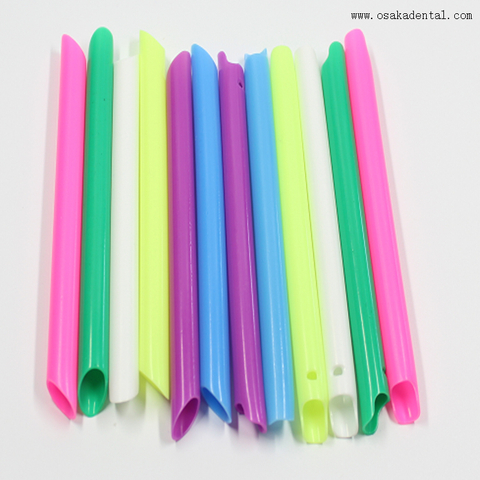 Embouts d'aspiration forts colorés jetables dentaires
