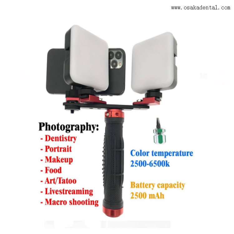 Flash de photographie dentaire pour compenser le manque de luminosité