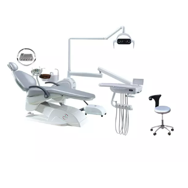 Qualité stable et chaise dentaire économique avec lampe LED.
