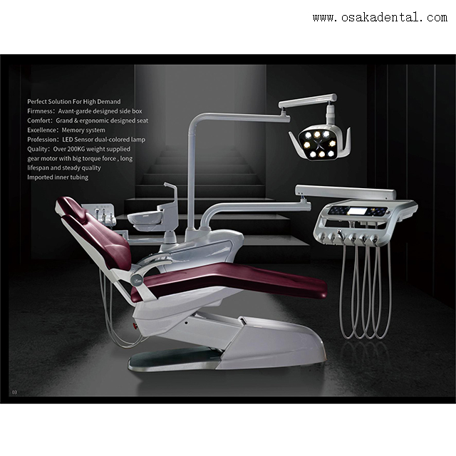 Fauteuil dentaire en cuir souple de haute qualité