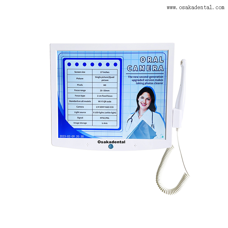 Moniteur de fauteuil dentaire avec caméra orale