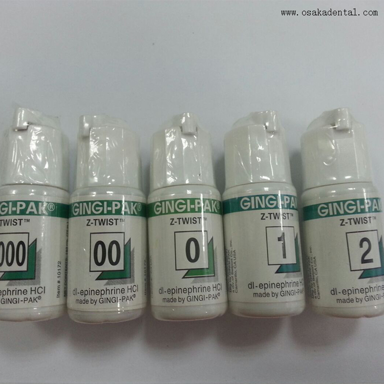 Cordon de rétraction dentaire de consommables dentaires de différentes tailles