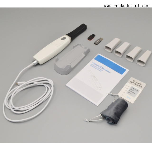 Scanner intra-oral dentaire 3D avec 4 embouts