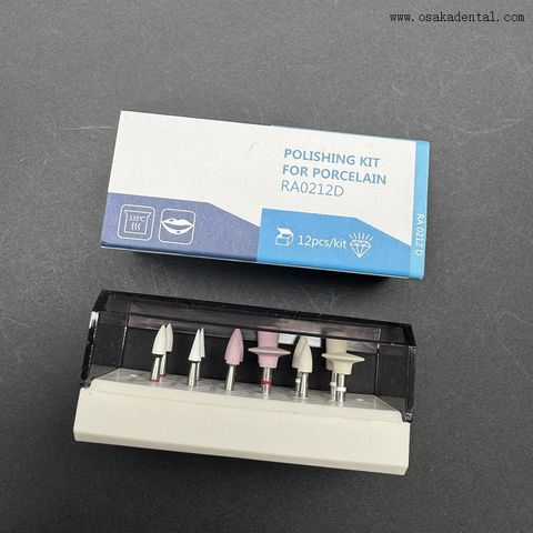 Kit de polissage dentaire pour porcelaine (RA) 12 pièces/kit 0212D 