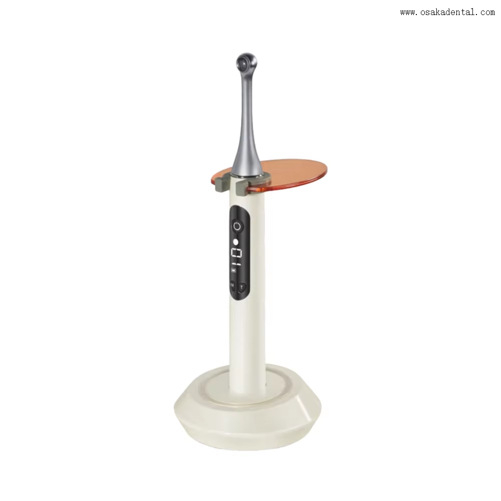 Lampe à polymériser dentaire colorée d'une seconde avec corps en métal