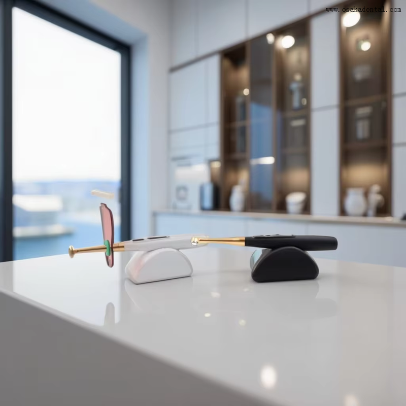 Lampe dentaire à polymérisation d'une seconde, couleur noir et blanc