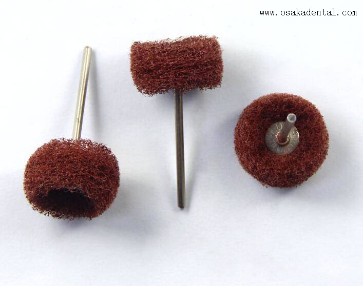 Brosse à polir dentaire avec mandrin pour utilisation en laboratoire dentaire