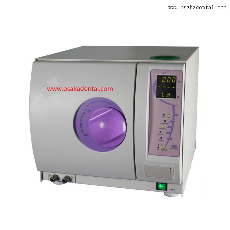 Autoclave dentaire sous vide de classe B de 23 L avec écran LED