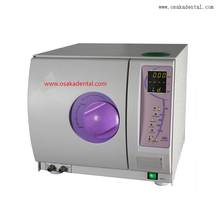 Autoclave dentaire sous vide de classe B de 23 L avec écran LED