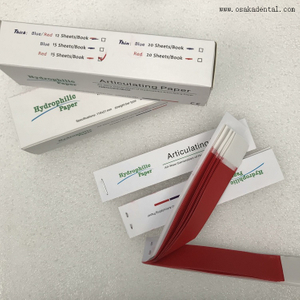 Papier articulé dentaire bleu et rouge OSA-W13BR