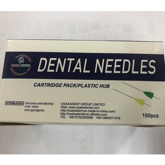 Aiguille dentaire jetable 27G et 30G.