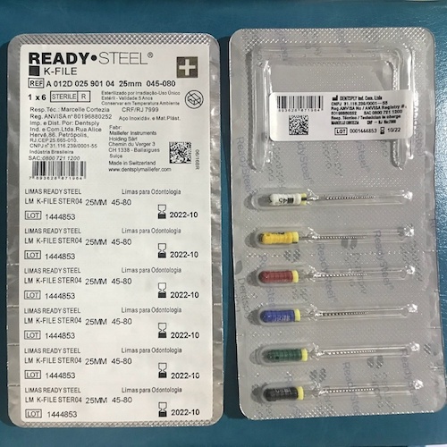 Quelles sont les normes de vente pour le fichier endodontique?