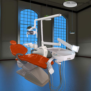 Unité de fauteuil dentaire en cuir confortable