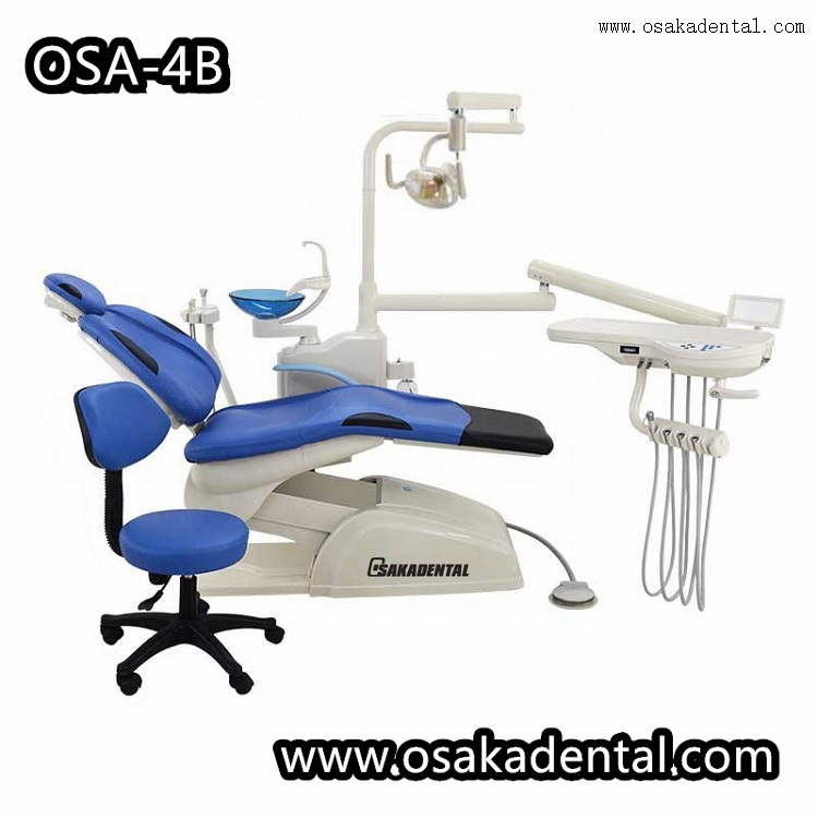 Fauteuil dentaire de couleur jaune avec détartreur à ultrasons