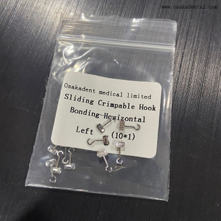 Collage de crochet à sertir coulissant orthodontique dentaire-horizontal
