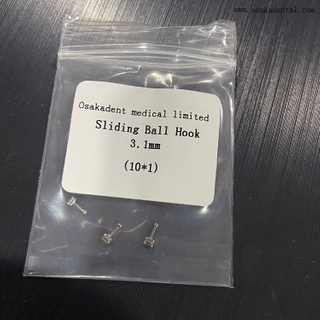 Crochet à bille coulissant orthodontique dentaire 3,1 mm