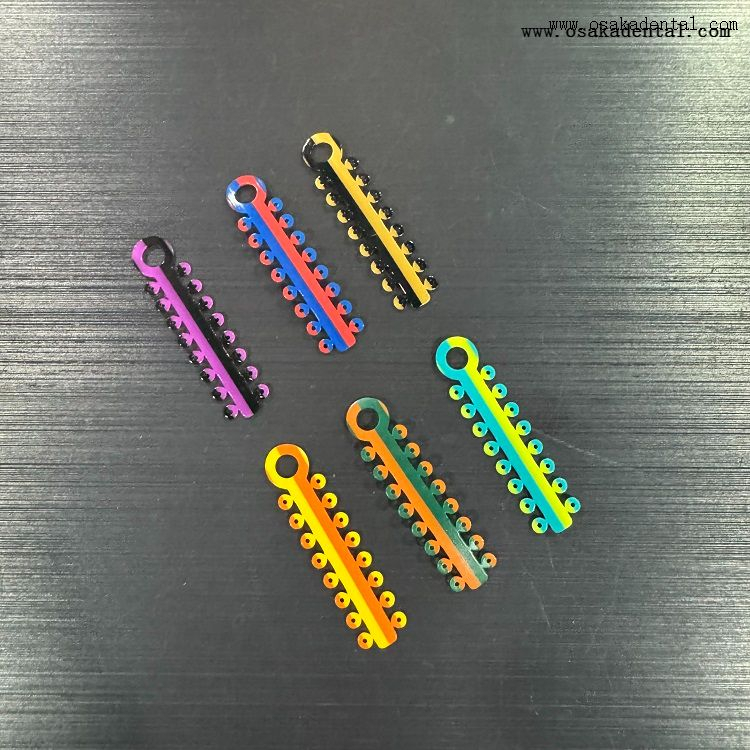 Lien de ligature orthodontique dentaire double couleur OSA-F729-S1-D