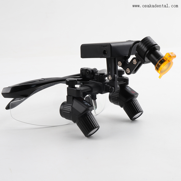 Loupes dentaires, ensemble de lumière de loupe d'angle dentaire