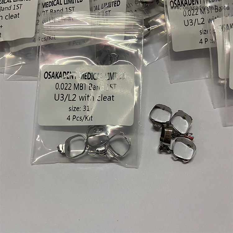 Accessoires orthodontiques dentaires, bande molaire dentaire avec taquet