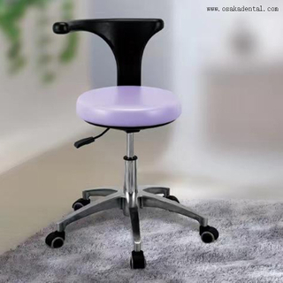 Tabouret de fauteuil dentaire simple avec roue en PU