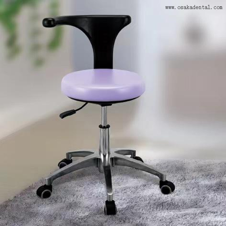 Tabouret de fauteuil dentaire simple avec roue en PU