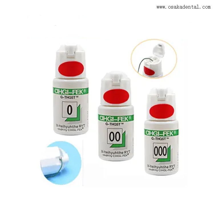 Cordon de rétraction dentaire de consommables dentaires de différentes tailles