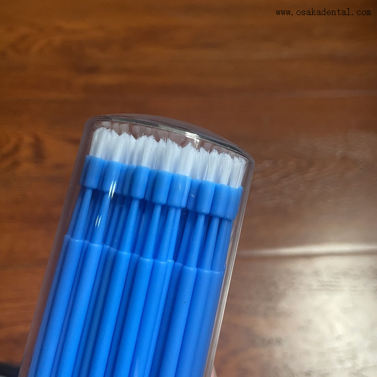 Brosse dentaire longue jetable, Micro brosse dentaire, micro applicateurs D739-1