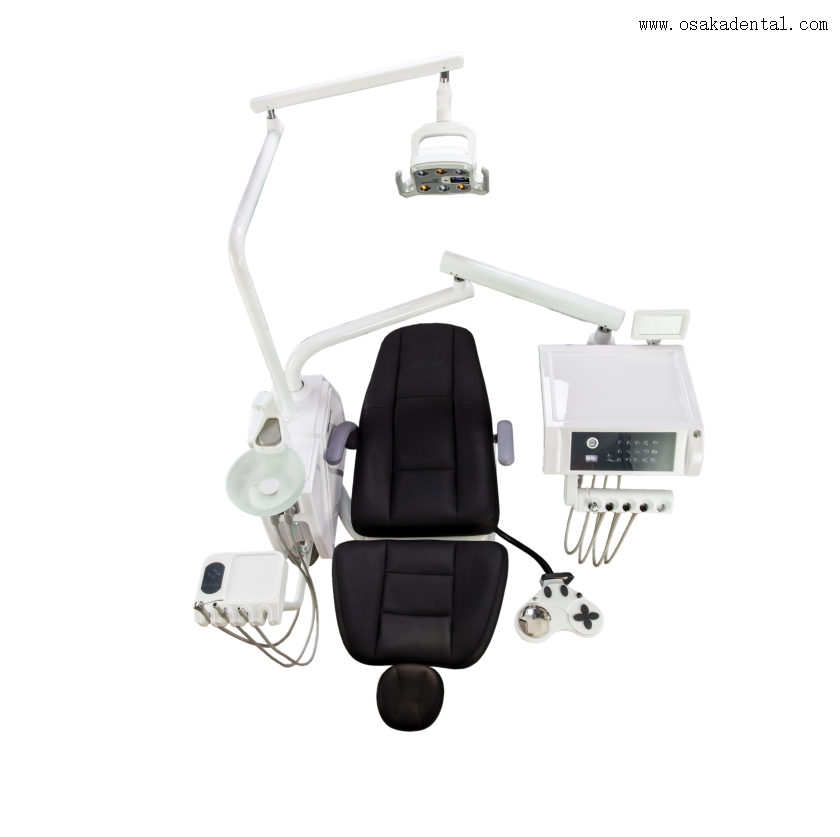 Unité dentaire de luxe avec système de commande à pédale multifonction 
