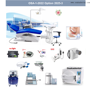 Chaise d'unité dentaire économique, hôpital, clinique, pièce à main, avec option complète pour utilisation en clinique dentaire, OSA-1-2022
