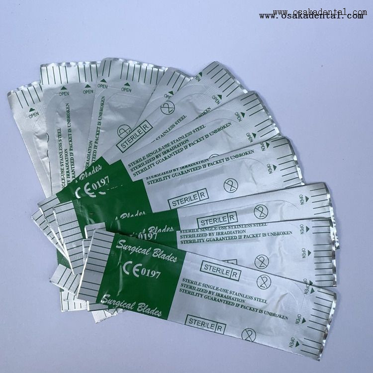 Lame chirurgicale dentaire en acier inoxydable 100 pièces/boîte OSA-L088