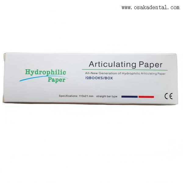 Papier articulé dentaire (rouge/bleu/rouge et bleu) pour articuler