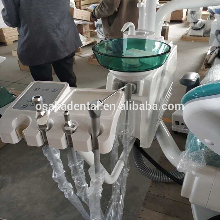 Unité dentaire de haute qualité / fauteuil dentaire avec lampe à 6 LED et 3 mémoires