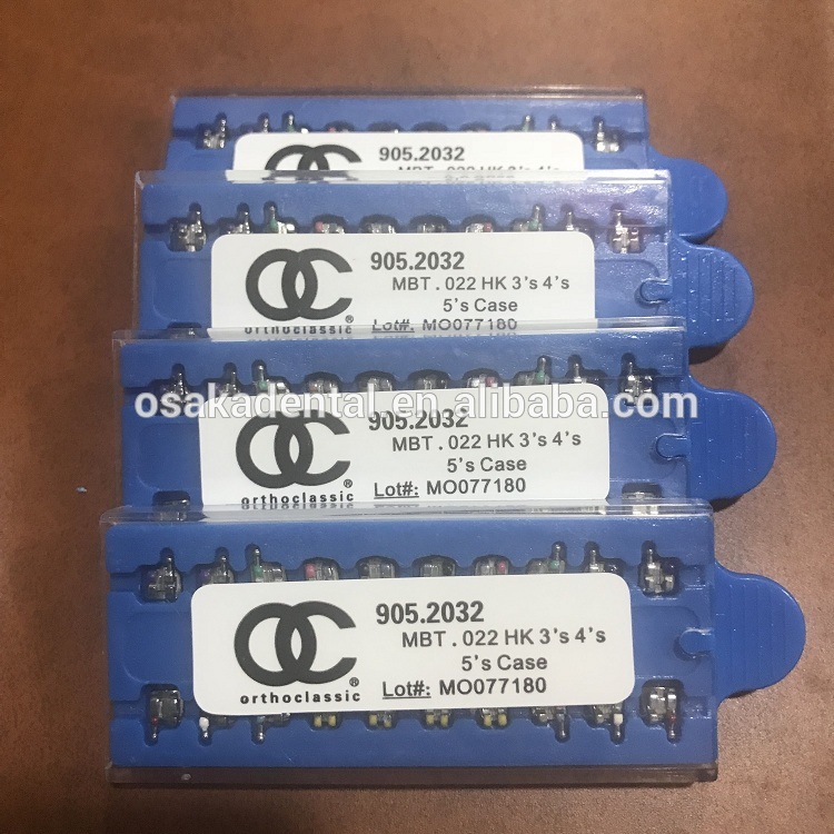 Supports orthodontiques dentaires ROTH / MBT / Edgwise avec boîte bleue OC