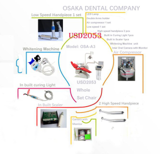 Fauteuil dentaire de haute qualité avec tous les équipements fonctionnels