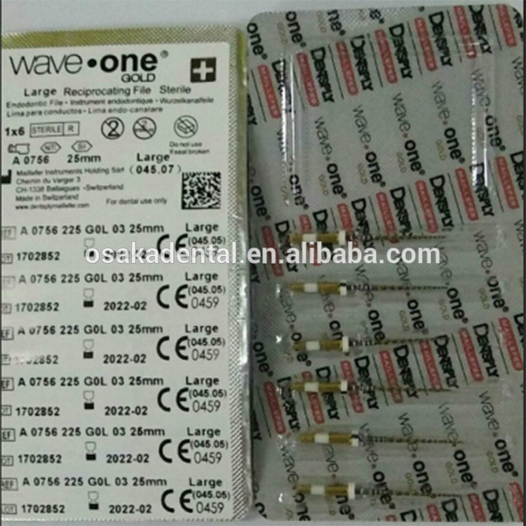 Fichier Niti Gold Wave dentaire endodontique