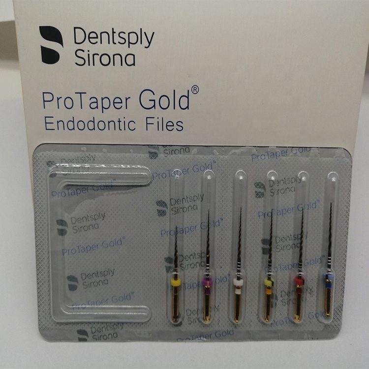 Nouveau fichier Niti Gold Protaper d'activation thermique d'endodontie dentaire d'emballage